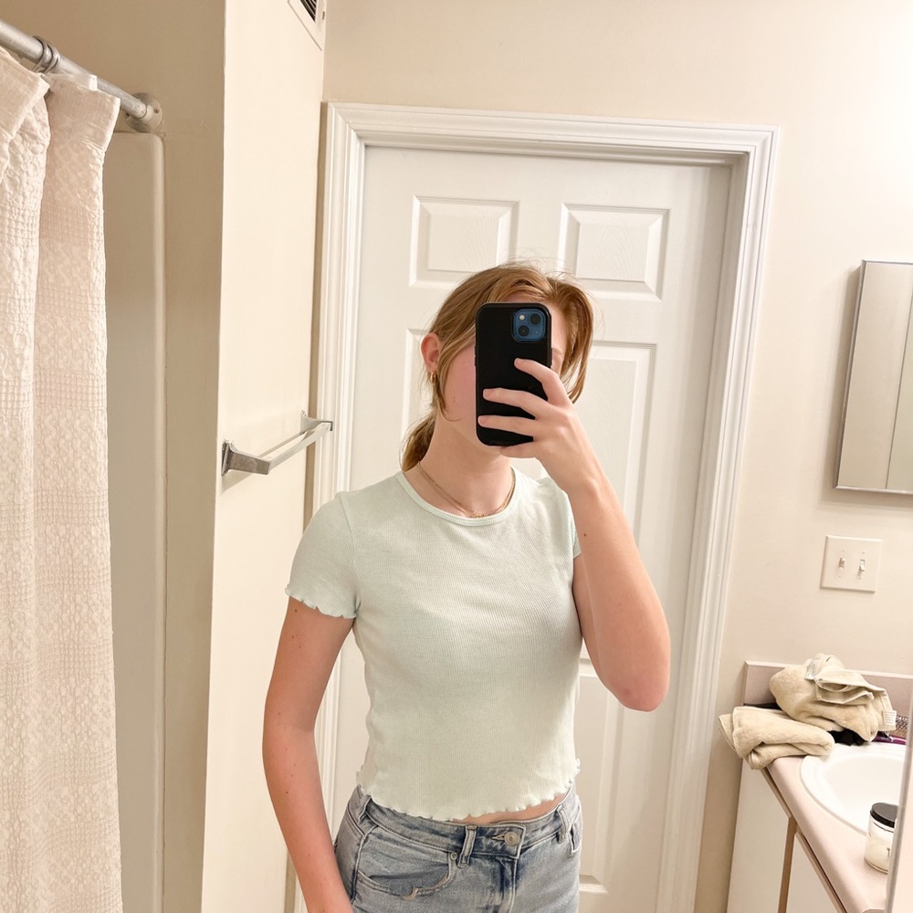 American Eagle Light Blue Top